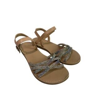 Size 2 Mix No6 Girls Sandals Rhinestones Flat Stella Strappy